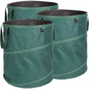 TTL GARDEN Pop-Up Laubsack Premium 160L 3er Set Selbststehend 220g/qm Gartensack Faltbar Für Laub Gras Gartenabfall