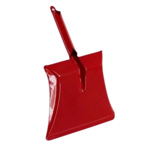 Rotes Metall-Kehrblech für Kinder, 13x11 cm Schaufelfläche, ideal für kleine Gärtner und zum Spielen.