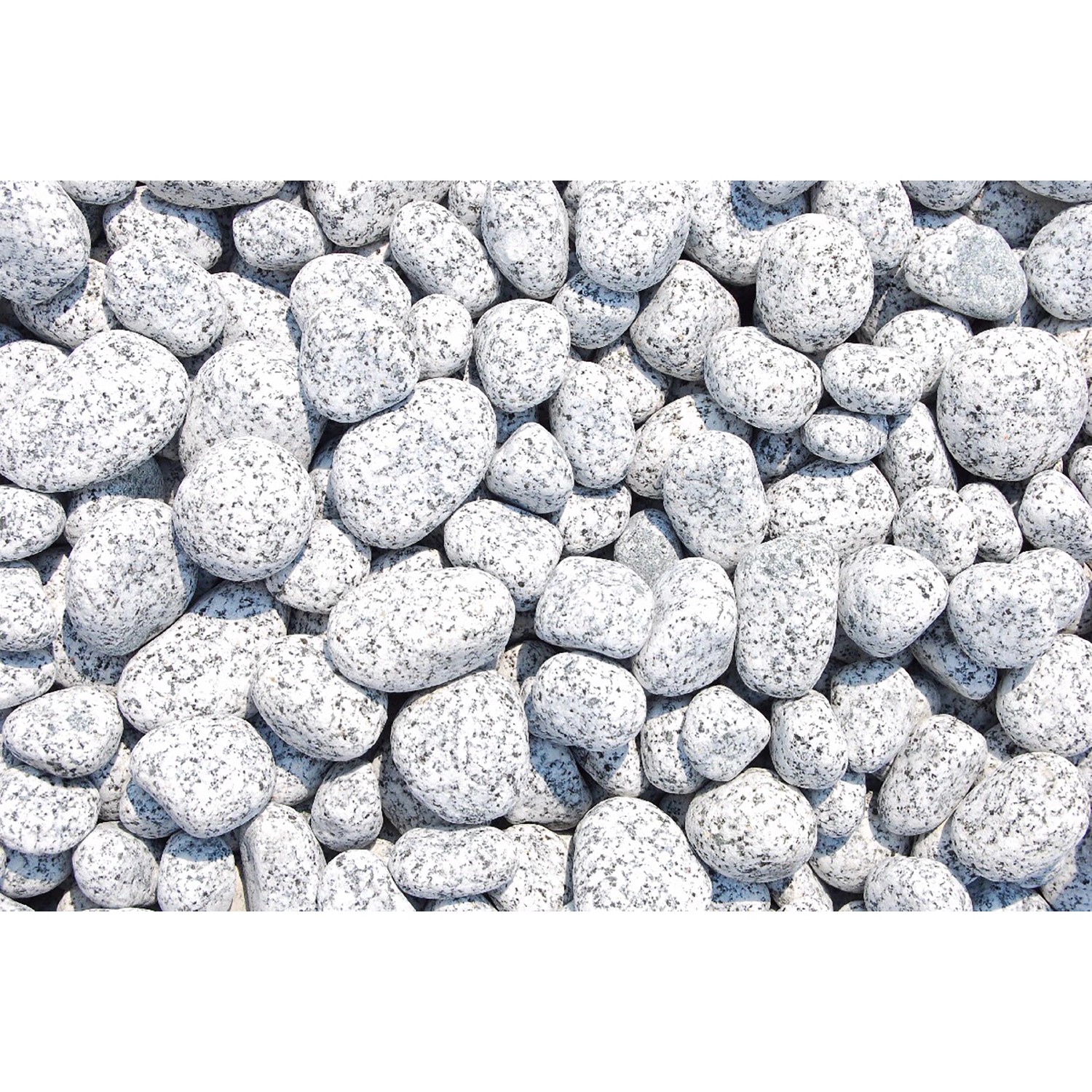 Granitzierkiesel Salz-Pfeffer 25 - 50 mm 25 kg PE-Sack