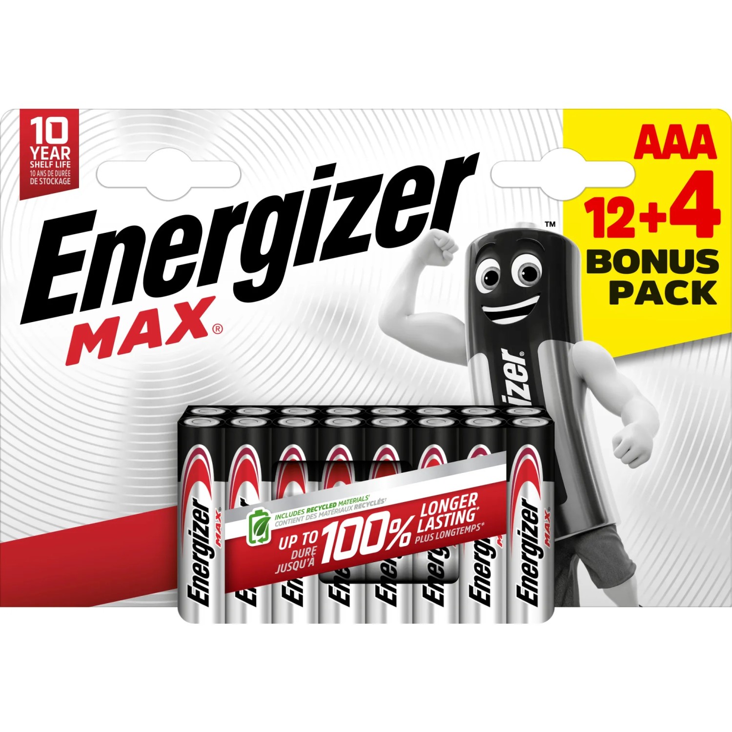 Energizer Alkaline Batterien Max Micro AAA 12 + 4 Stück