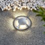 Lucande Milara Bodeneinbauleuchte aus Alu, wasserdicht, modern. Bodenspot für Garten und Terrasse.