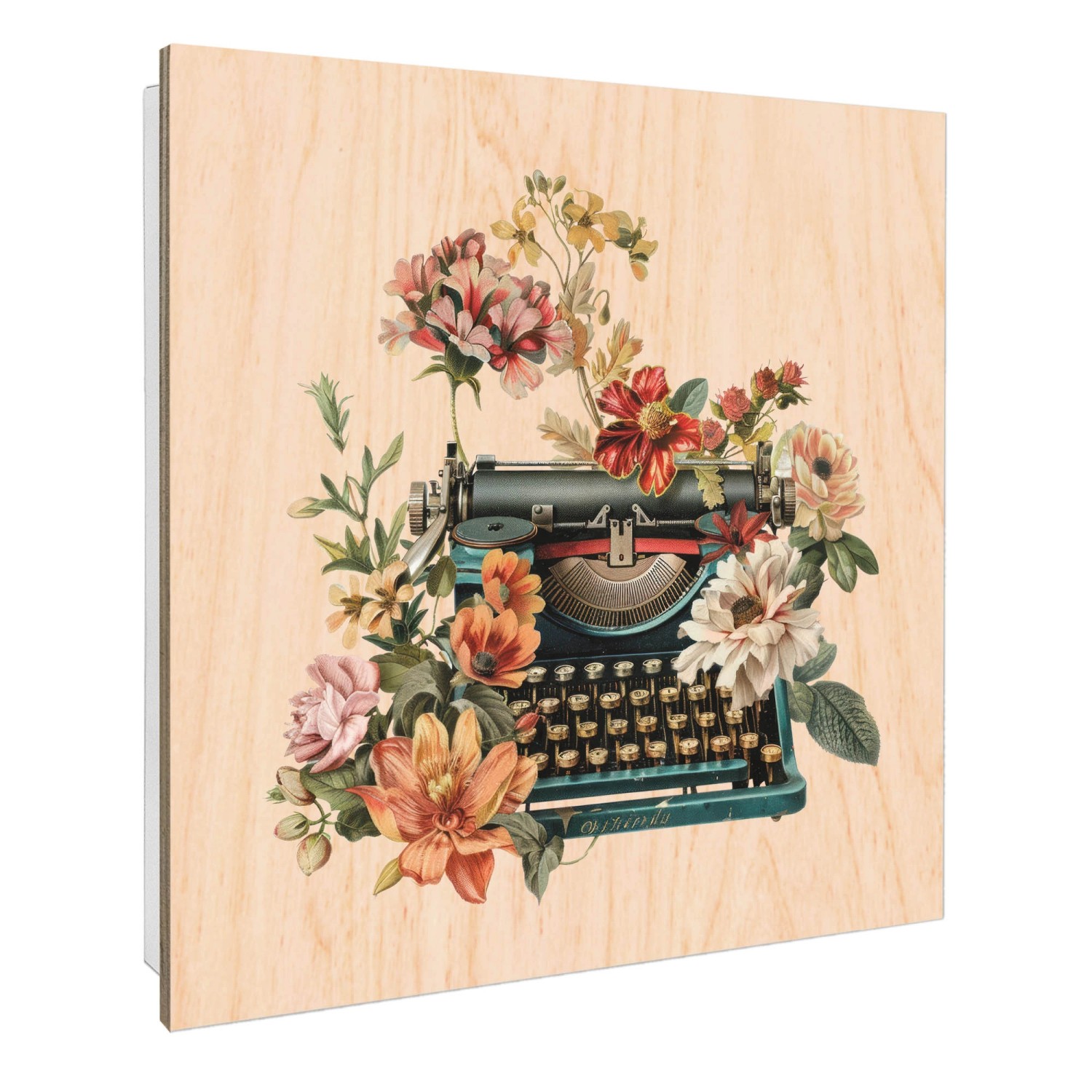 Banjado Großer Schlüsselbox Holz 30x30cm Weiß Scharnier Rechts 50 Haken Sch günstig online kaufen