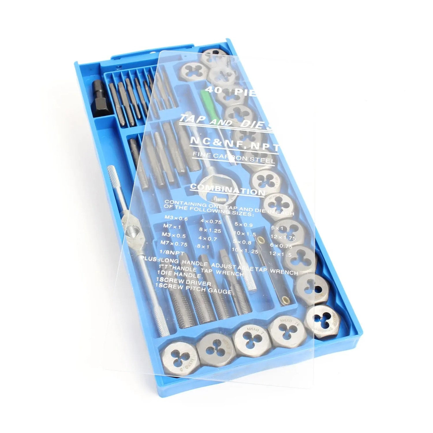 Xpotool Gewindeschneider Set 40Tlg M3-M12 Gewindebohrer Schneideisen Satz Metr.