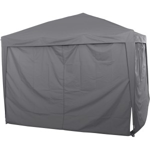 Grauer Siena Garden Pavillon Starter 300x300 cm mit Seitenteilen.