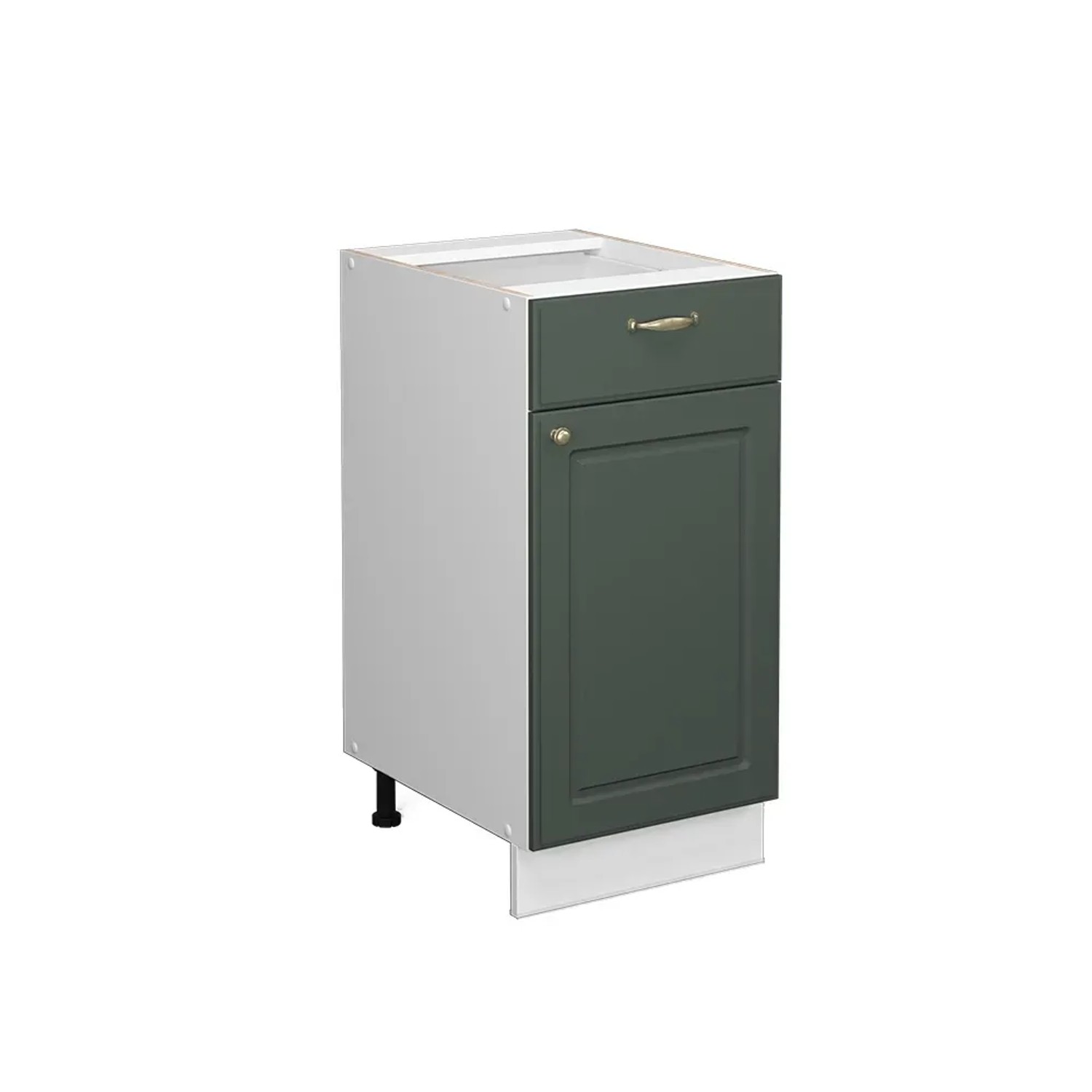 Vicco Küchenunterschrank Fame-Line Grün-Gold Landhaus/Weiß 40 cm ohne Arbeitsplatte