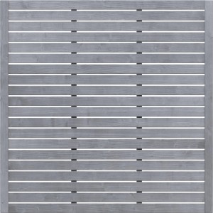 Graues Sichtschutzzaun Element Neo Design, offen, 179x179 cm, FSC®-zertifiziert.