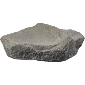Terraristik Futterstelle in Bruchstein-Optik für Reptilien und Amphibien im Terrarium.