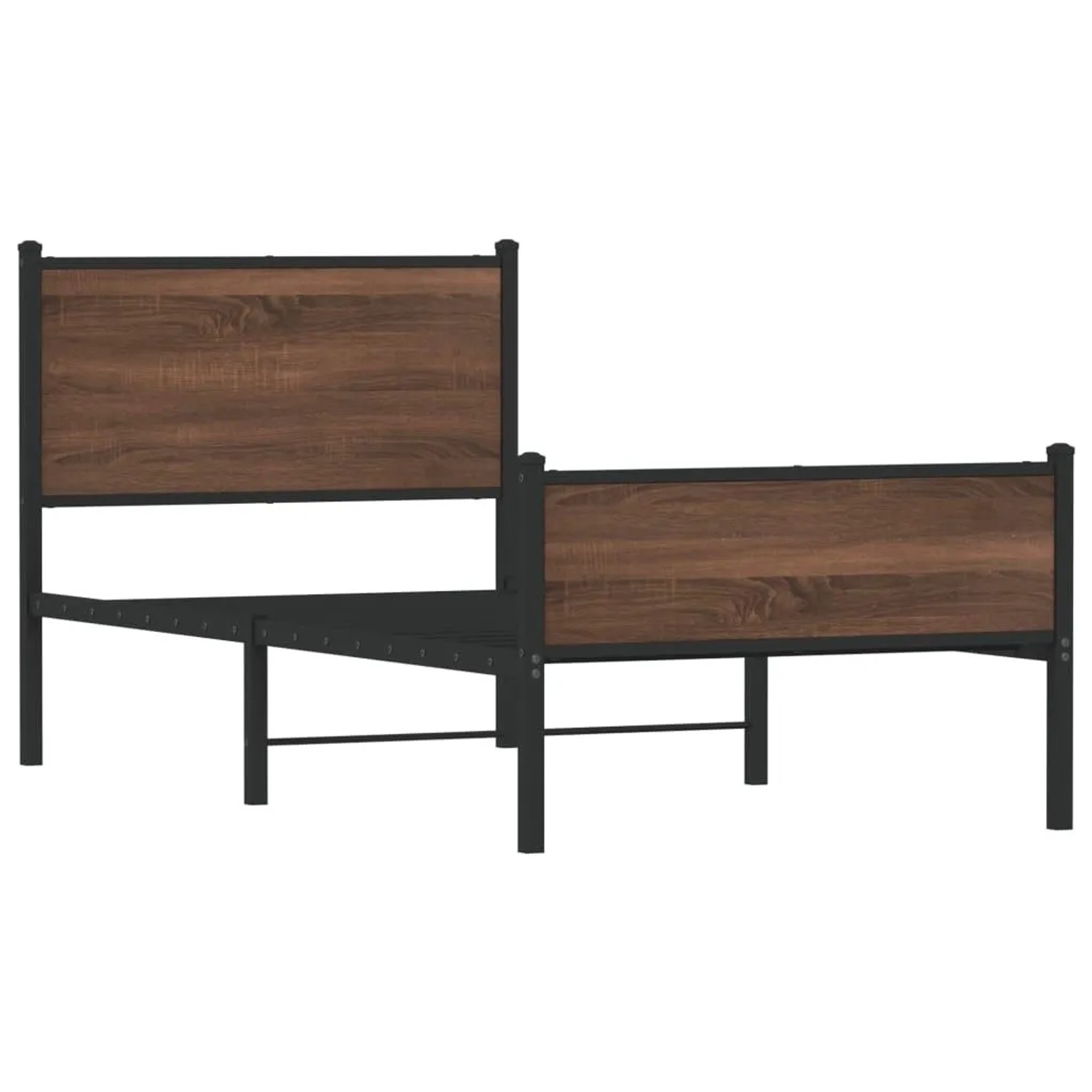 vidaXL Metallbett ohne Matratze Braun Eichen-Optik 80x200 cm 4007949 günstig online kaufen