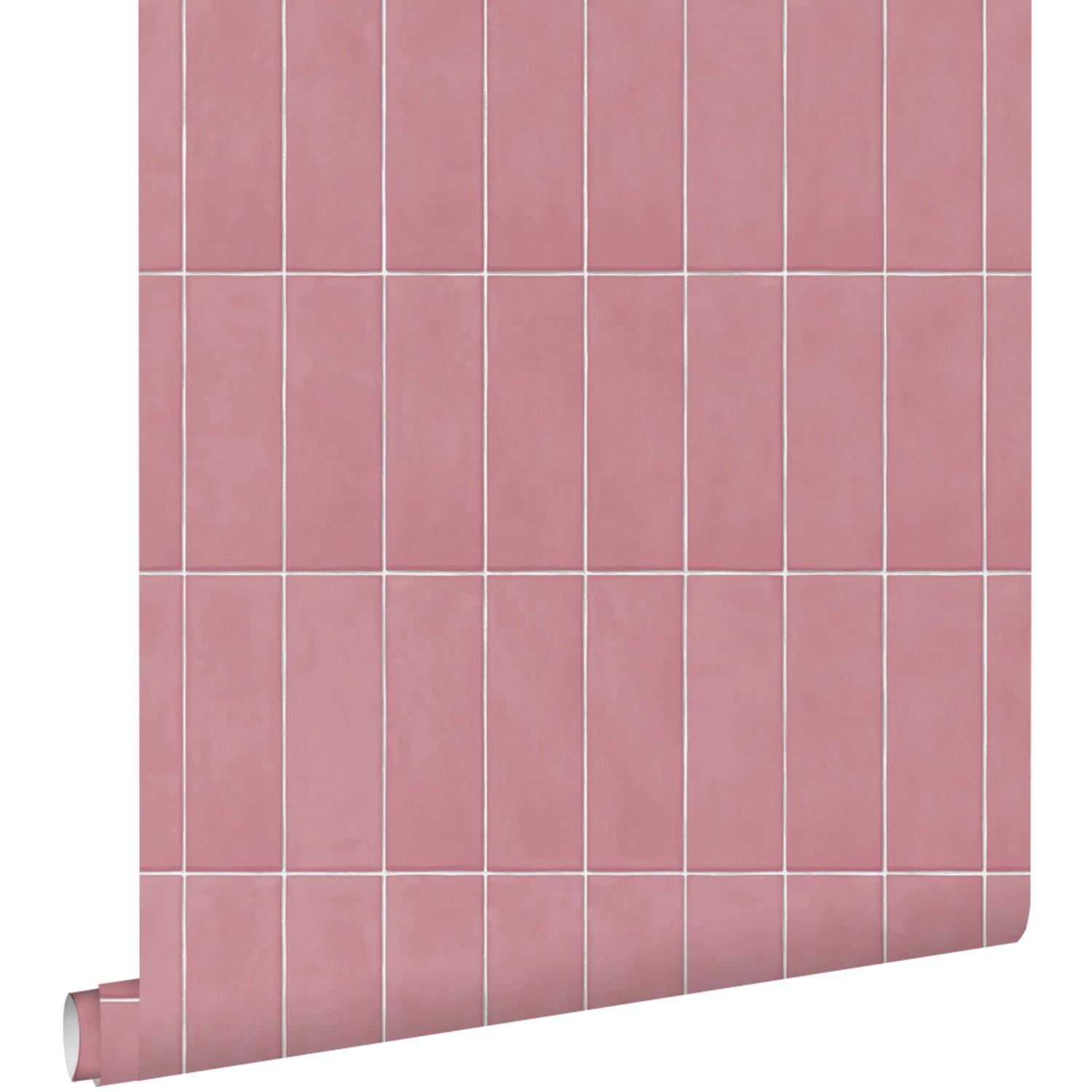 ESTAhome Tapete Fliesenmuster Rosa 50 x 900 cm günstig online kaufen