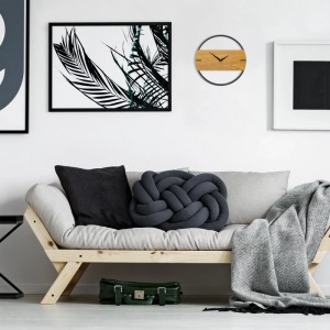 Relaxdays Wanduhr MDF Metall Braun Schwarz Batteriebetrieben Holzoptik ø 30 cm x 4 cm 0,5 kg
