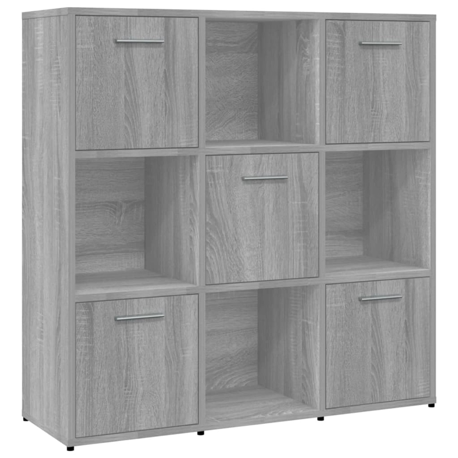 VidaXL Bücherregal Grau Sonoma 90x30x90 cm Holzwerkstoff günstig online kaufen