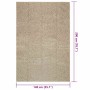 Beiger vidaXL Outdoor-Teppich ZIZUR, 140x200 cm, Jute-Optik mit rundem Design.