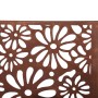 DELUKE Pflanzkübel ANNA mit Deko-Sichtschutz Rostbraun Stahl Blumenkübel mit Rankhilfe Pflanzkasten_3