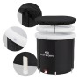 ECD Germany Eisbad, Ø80cm, 350L, schwarz-weiß, aus Oxford-Gewebe, mit Zubehör für die Kältetherapie.