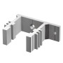 GS Terrassen Blendenhalter Aluecofix Pro für 45x23 mm Aluprofile, blank.