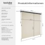 Beige Tectake Senkrechtmarkise Eloise 180x250cm, UV-beständig und wasserabweisend. Sichtschutz für Balkon und Terrasse.