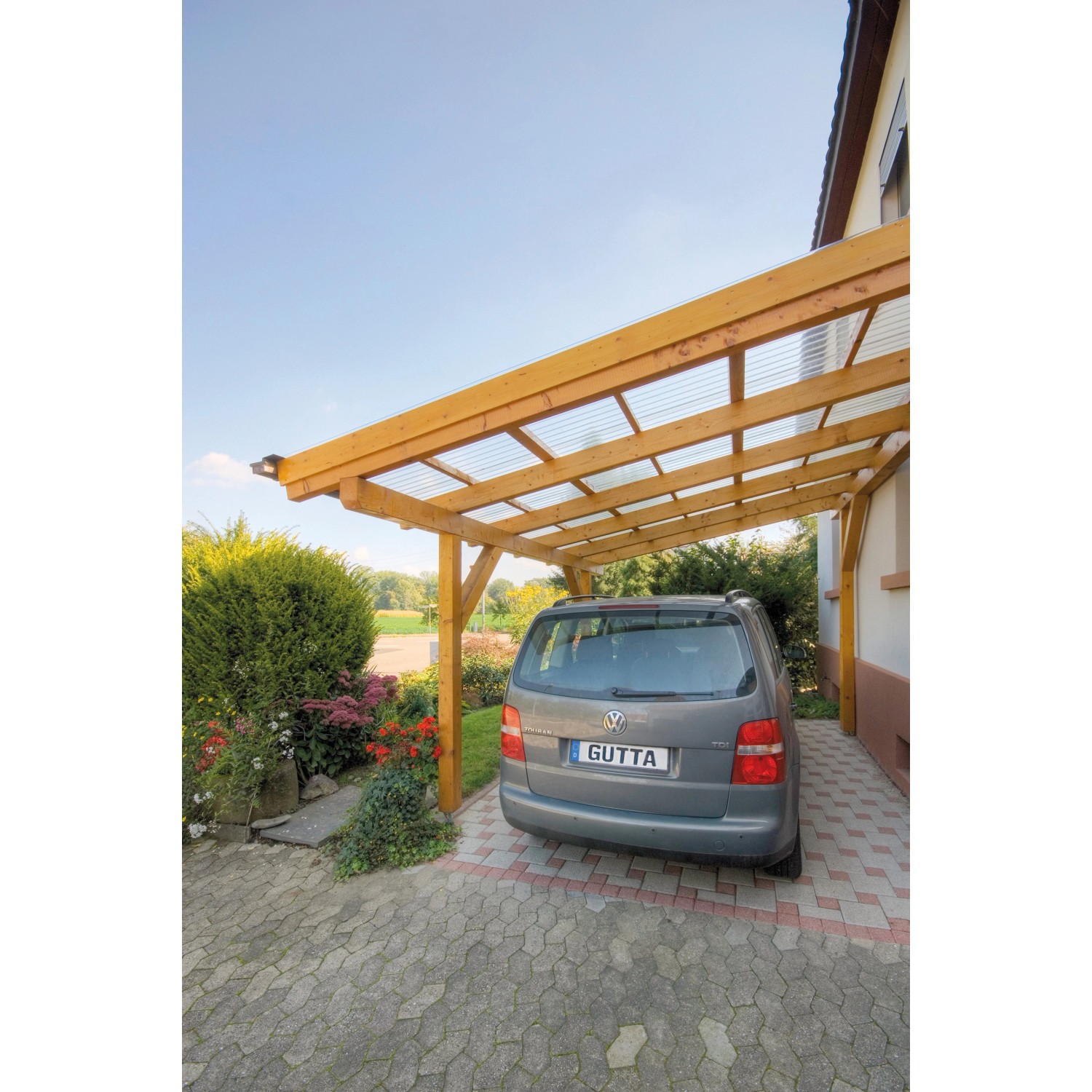 Wandanschluss Sinus 76/18 Aus Acrylglas - Für Wellplatten | Breite 1045mm | Oberseitiger Anschluss Für Dach & Wand