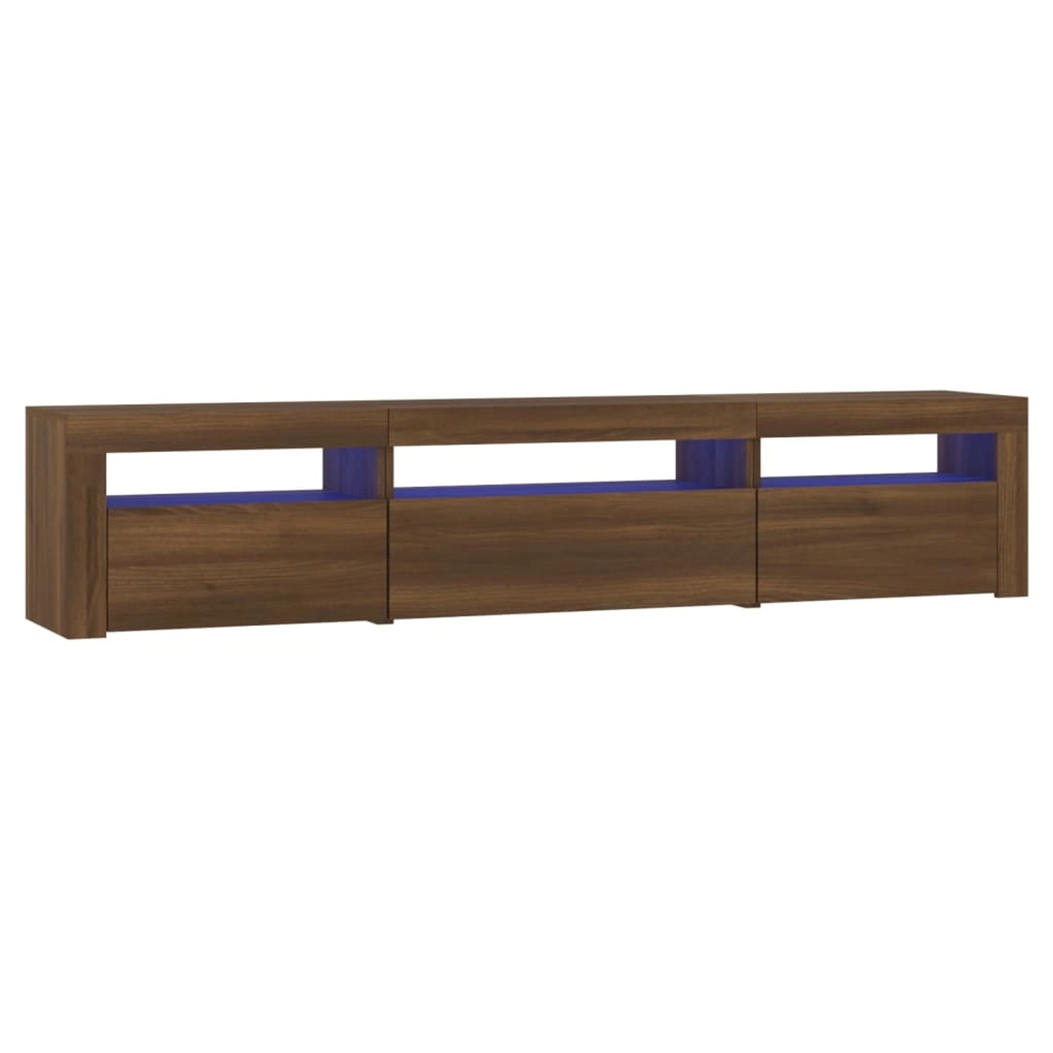 VidaXL TV-Schrank mit LED-Leuchten Braun Eichen-Optik 195x35x40 cm günstig online kaufen