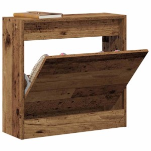 vidaXL Schuhschrank mit Speicher Altholz 60 x 21 x 57 cm Holzwerkstoff 869099