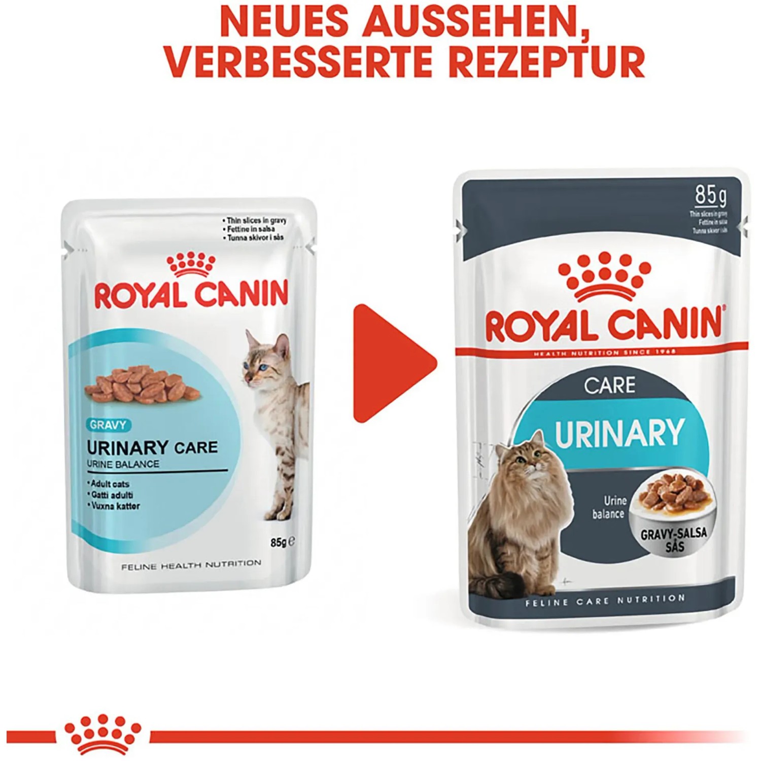 Royal Canin Urinary Care Nassfutter für Katzen, 85g Portionsbeutel, zur Unterstützung der Harnwegsgesundheit.