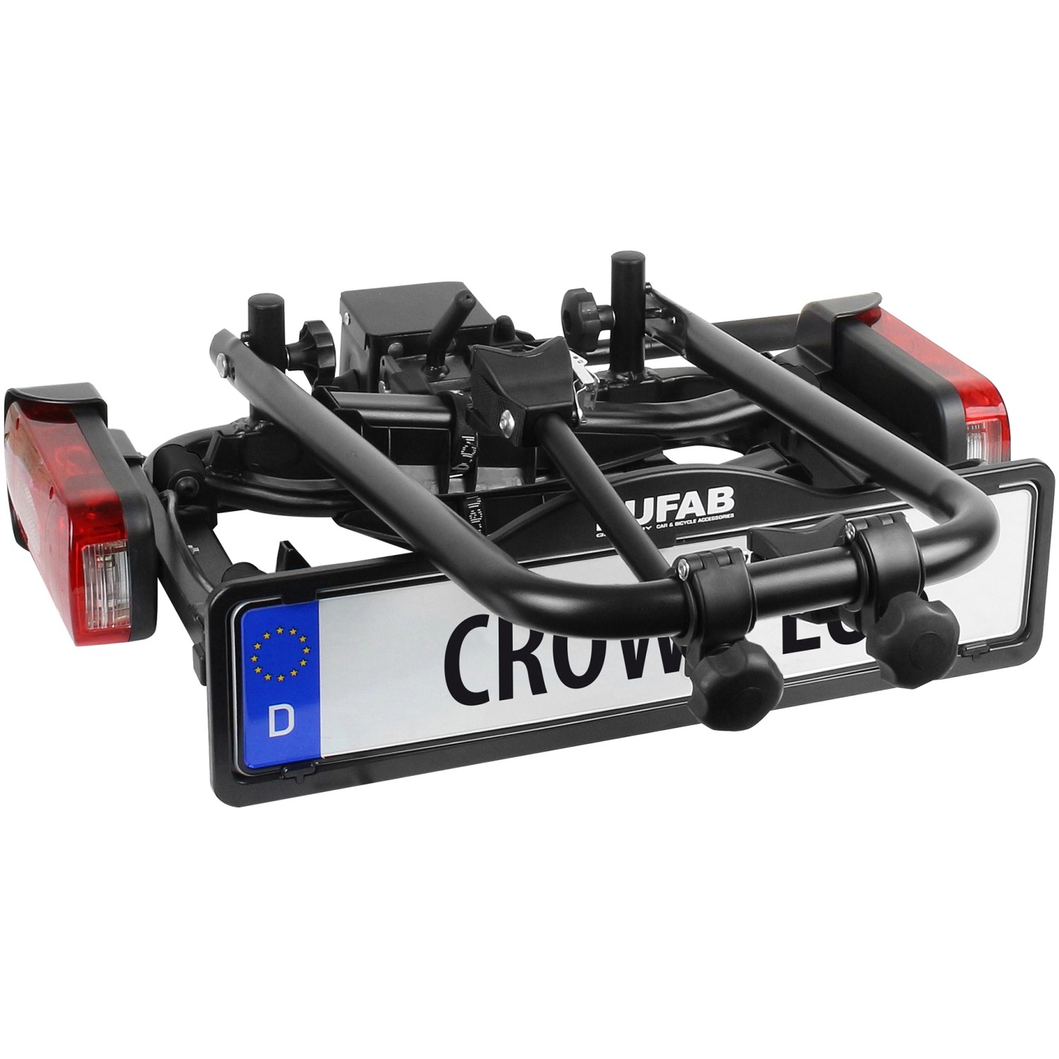 Eufab Crow Plus Fahrradträger für Anhängerkupplung, erweiterbar für 2-3 Fahrräder.