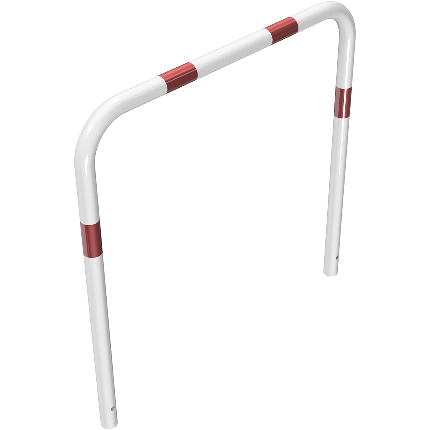 Schake Rohrbügel Ø 48 mm zum Einbetonieren 1.000 mm x 1.000 mm Weiß-Rot
