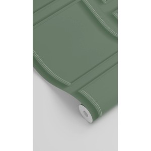 ESTAhome Vliestapete Holzwand Graugrün, 50x900cm, mit 3D-Holzpaneel-Optik.
