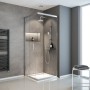 Schulte Eckeinstieg Sunny, 190x80cm, Chromoptik. Eckeinstieg Dusche mit Sicherheitsglas.