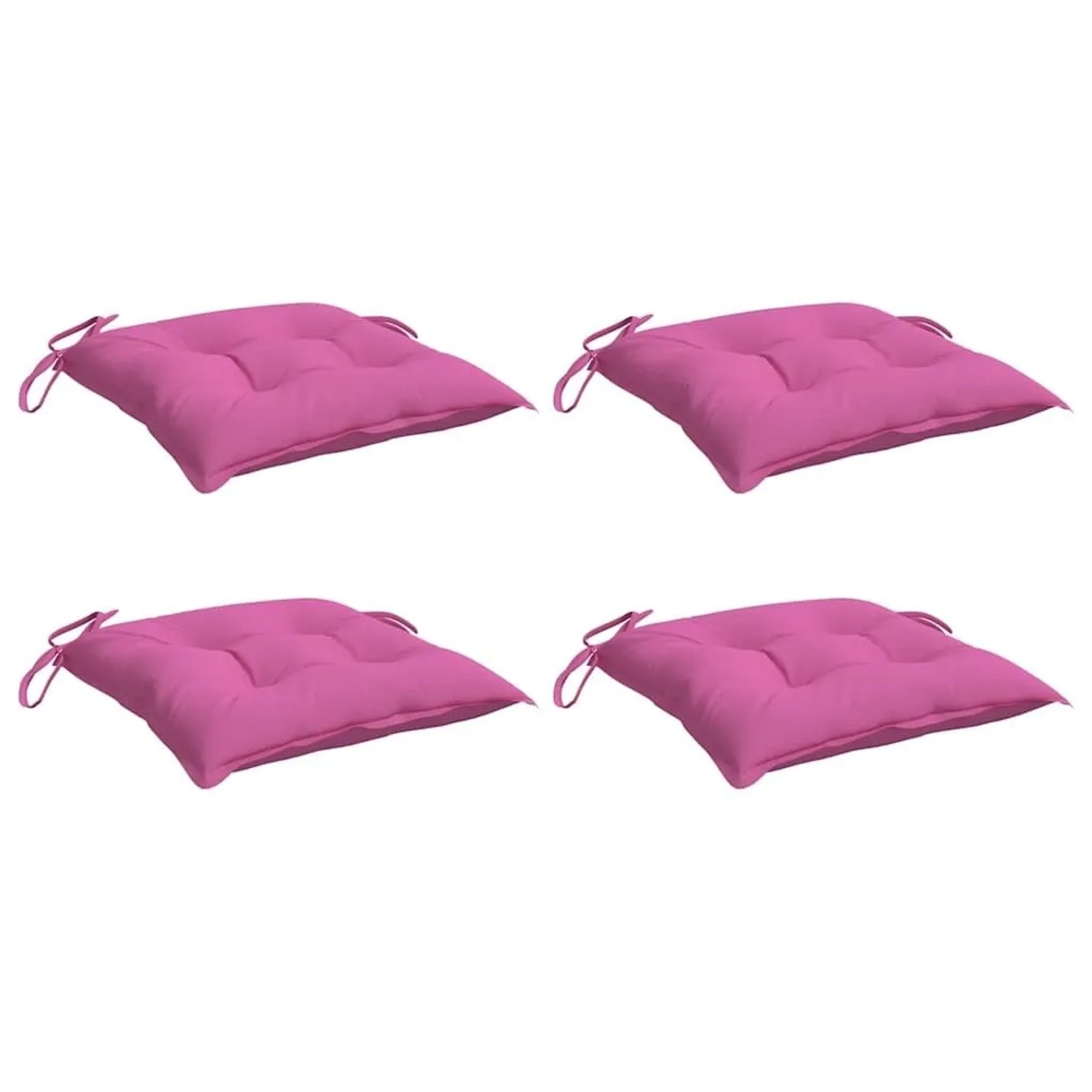 vidaXL Stuhlkissen 4 Stk Rosa 40x40x7 cm Stoff 361502