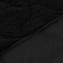 Schwarze vidaXL Sommerdecke (140x200 cm) aus Mikrofaser und Teddy-Fleece. Ideal als leichte Decke.