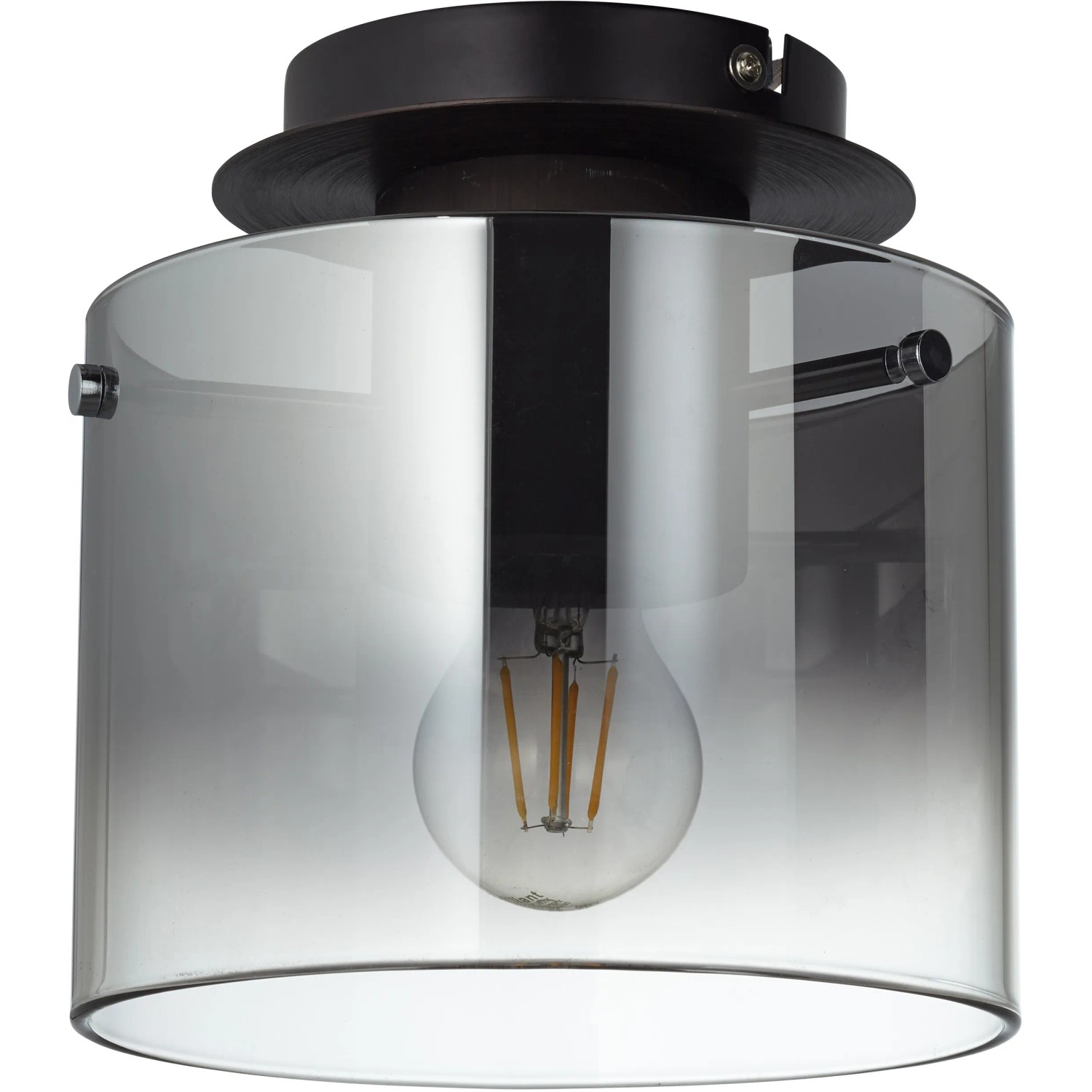 Brilliant Deckenleuchte Beth, 20 cm, Rauchglas, Innenleuchte mit E27 Fassung.
