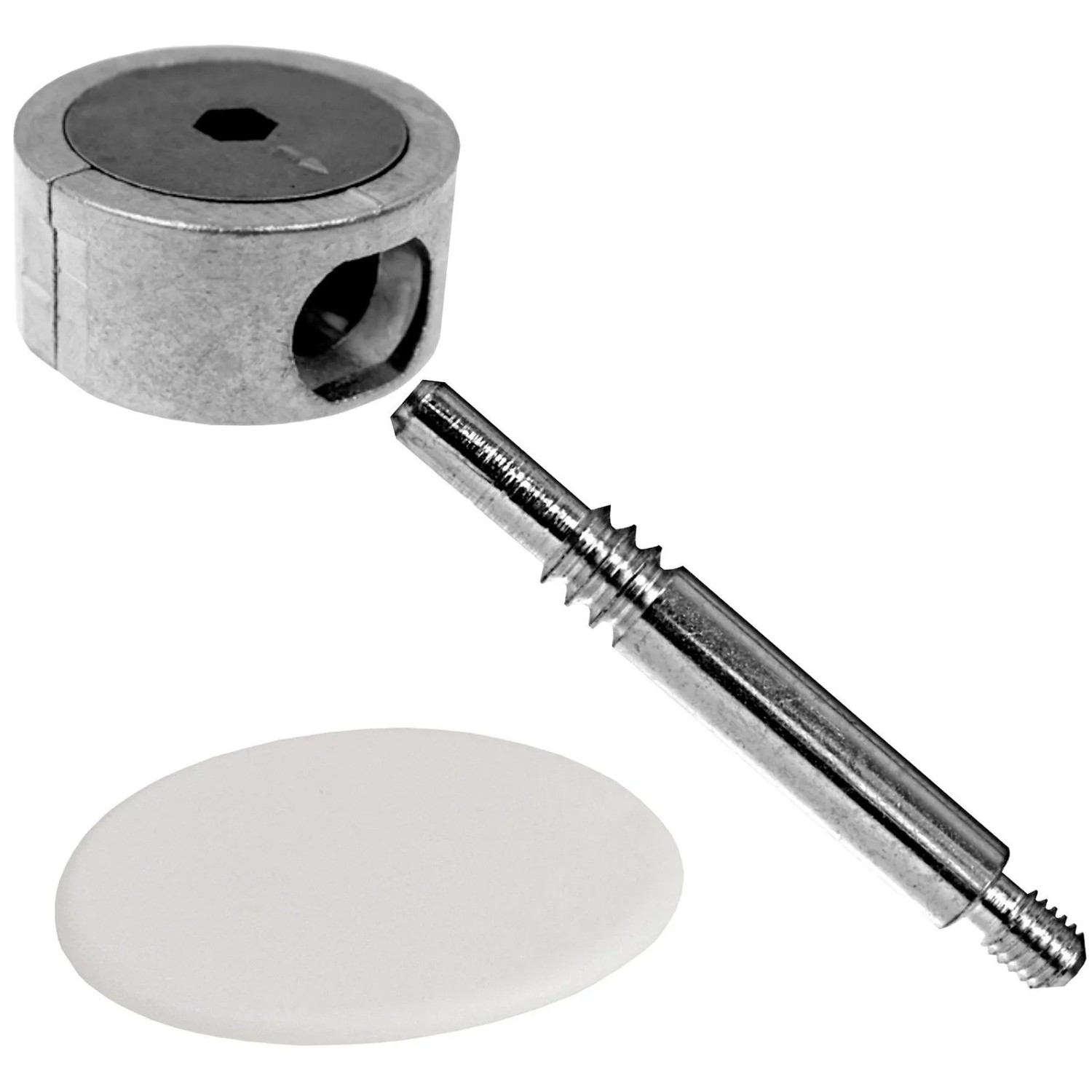 SOTECH Eckverbinder FUERTE 84 mm Metall mit Weißer Kunststoffabdeckung