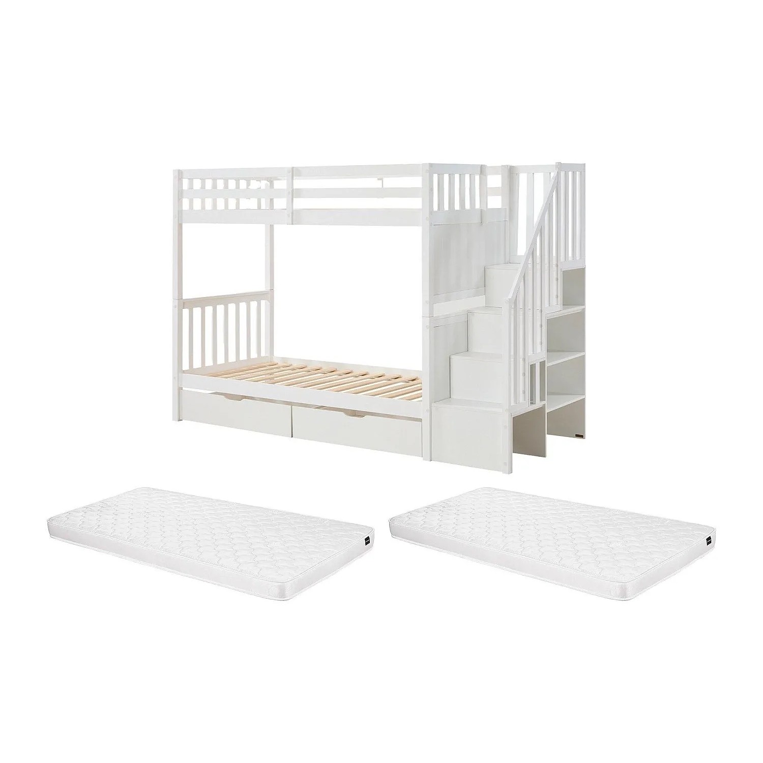 Vente-unique Etagenbett Zileni Weiß 242 cm