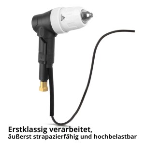 STAHLWERK Plasmaschneider-Brennerkopf P-80, schwarz-weiß, mit Metallspitze und Messinganschluss. Zubehör für Schweißgeräte.