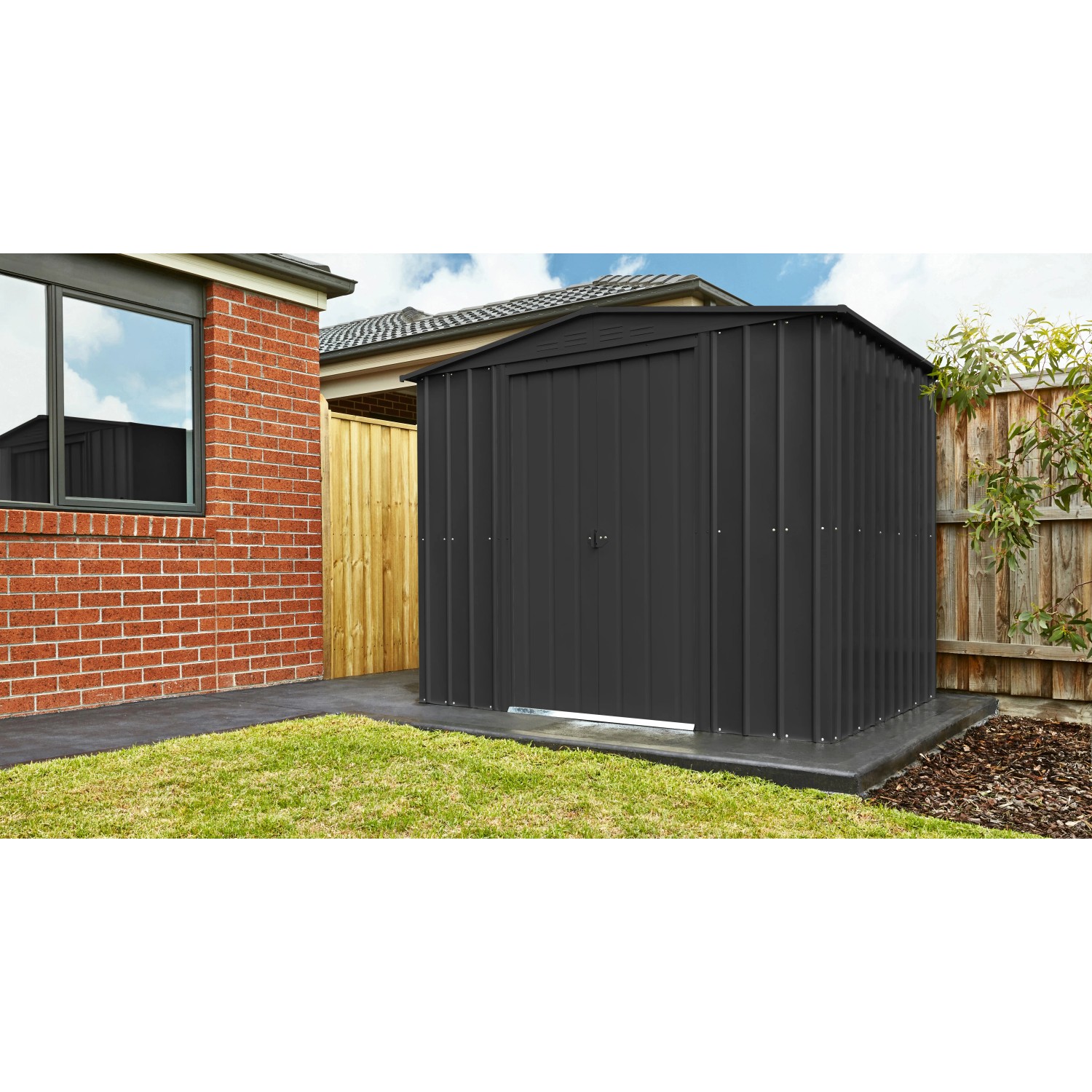 Globel Metall-Gerätehaus Gartenmanager Dream 65 in Anthrazit, Gerätehaus für Garten.