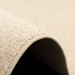 Detailaufnahme: Beige Snapstyle Natur Teppich Wolle Berber, 200x200cm, Kurzflorteppich.