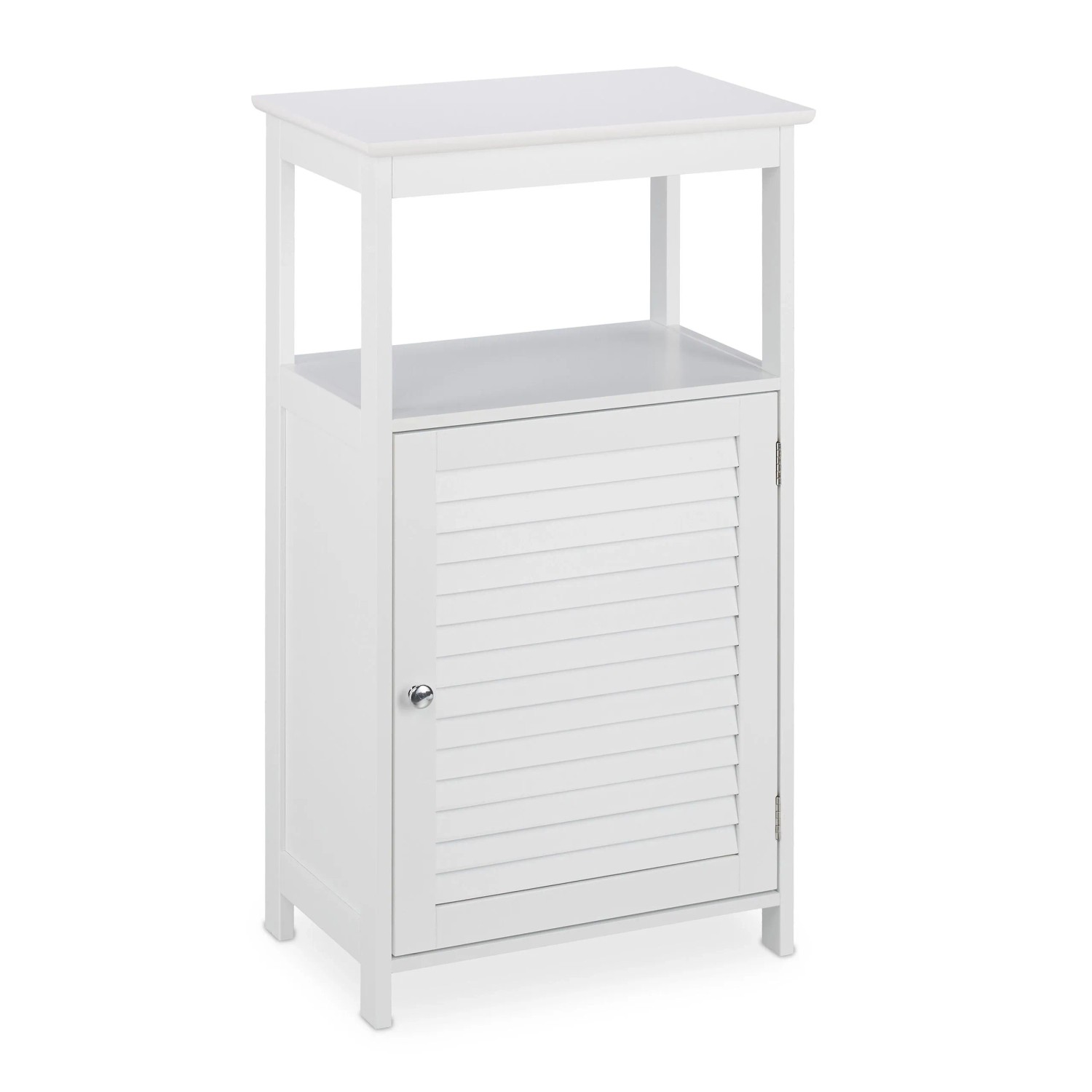 Relaxdays Badschrank mit 3 Fächern MDF Weiß Mit Magnetverschluss 83 cm x 45 cm x 30 cm 9,1 kg