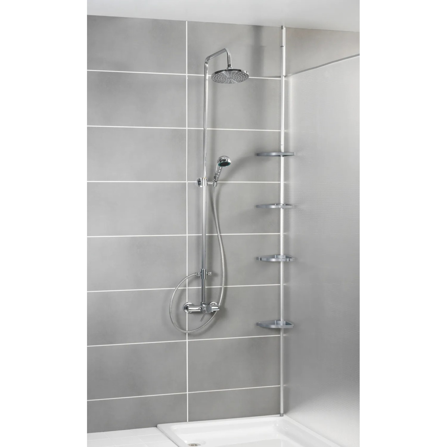 Wenko Teleskop Eckregal Dusche Easy Silber kaufen bei OBI