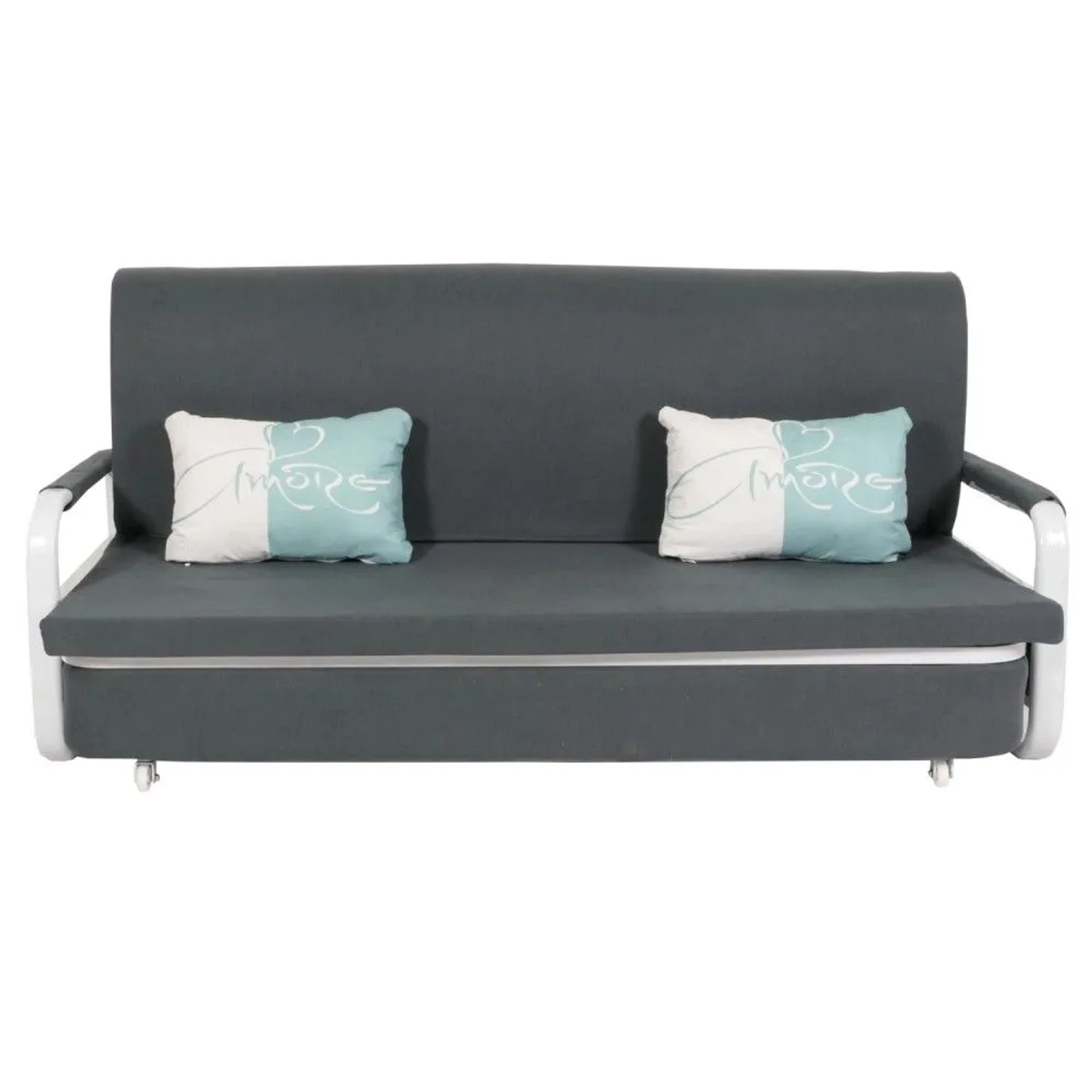 MCW Schlafsofa M83 Stoff/Textil Dunkelgrau 190x185cm