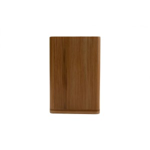 Bagnoxx Zahnputzbecher, viereckig, aus Bambus in Braun, 7,6x7,6x11cm.