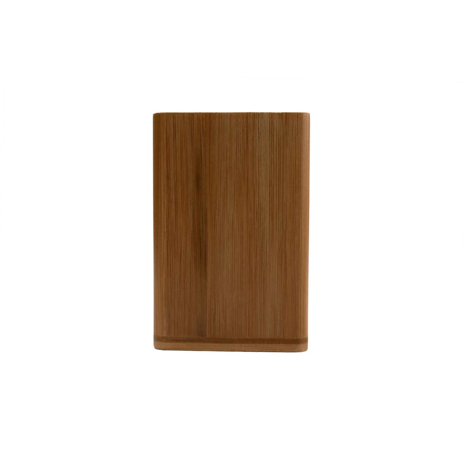 Bagnoxx Zahnputzbecher, viereckig, aus Bambus in Braun, 7,6x7,6x11cm.