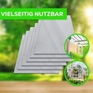 GARMIO® Hohlkammerstegplatten (14 Stk.) für Gewächshäuser, 121x60,5 cm.