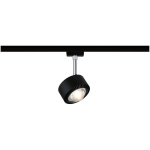 Paulmann URail LED-Spot Aldan, 9W, schwarz matt/chrom, 2700K, dimmbar, für Schienensysteme.