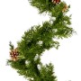 Beschneite Kunsttannen-Girlande (270 cm) mit Zapfen für weihnachtliche Deko.