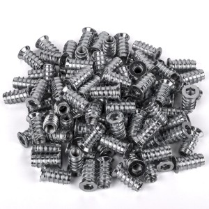 SOTECH Einschraubmuffen M6 x 12 mm, 100er Set, für Holzverbindungen.