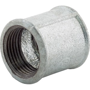 Graues 30,3 mm Temperguss-Fitting (Rp 1) mit Innengewinde für verzinkte Rohre.