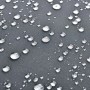 Detailaufnahme: Wasserabweisendes, dunkelgraues Markisen-Gewebe der Juskys Seitenmarkise Dubai.