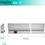 Oktaplex Aluminium Unterbauleuchte Rota, 91cm, neutralweiß, mit Schalter und Maßangaben.