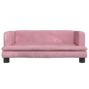 vidaXL Hundebett Rosa 80x45x30 cm Samt 171897