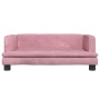 vidaXL Hundebett Rosa 80x45x30 cm Samt 171897_3